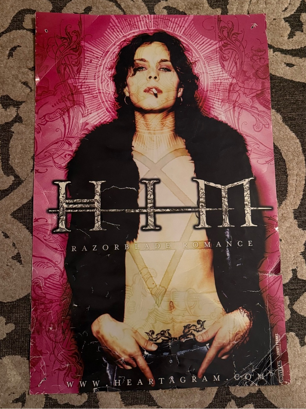 HIM Razorblade Romance Poster - Pink & Black